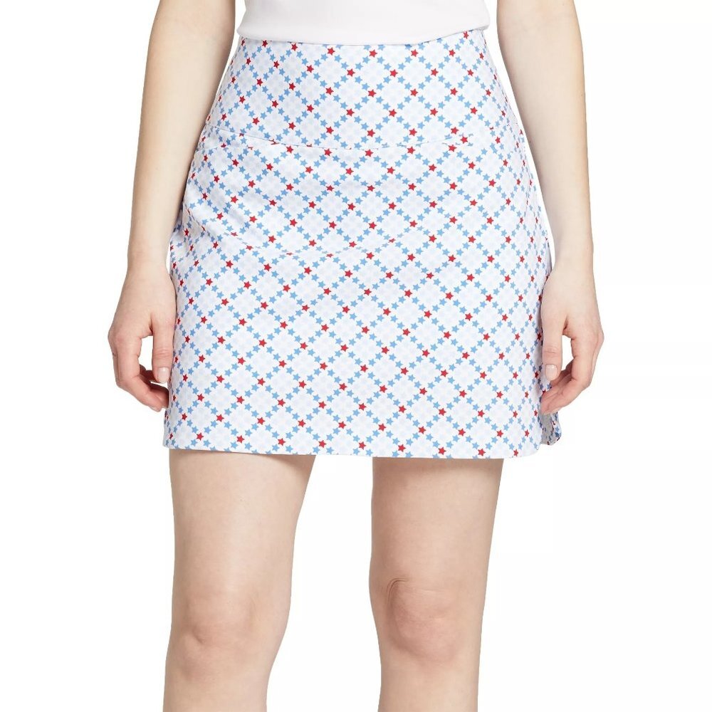 Lady Hagen Women's 17'' Tummy Control Golf Skort in Star Multi Plaid - Size M